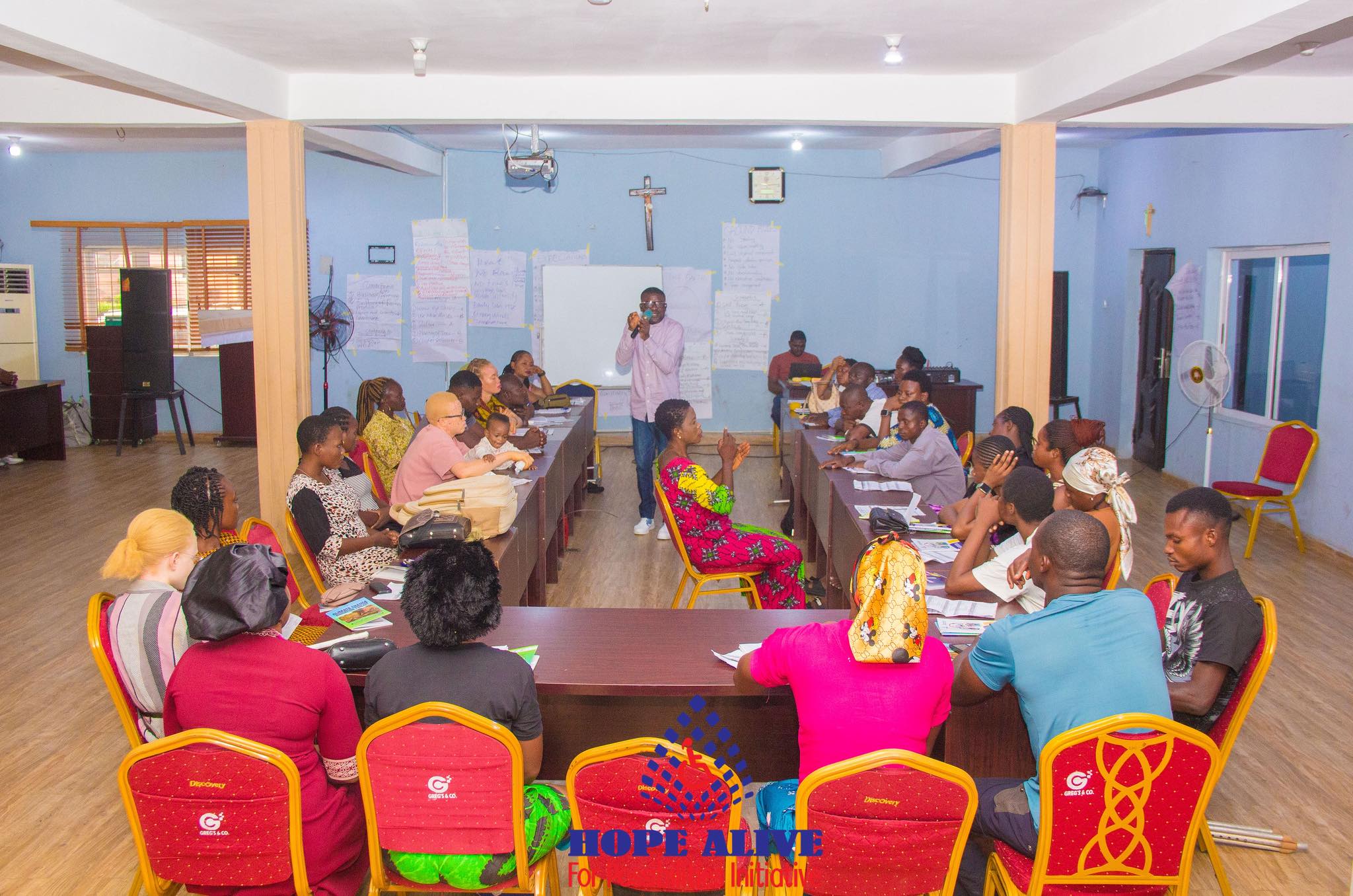 Young persons with disabilities participating in a climate leadership and advocacy training organized by Hope Alive for Possibilities Initiative in Makurdi, Benue State.